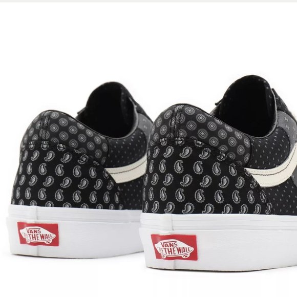 NEW TIE PRINT PATCHWORK OLD SKOOL SHOES - Picture 6 of 7